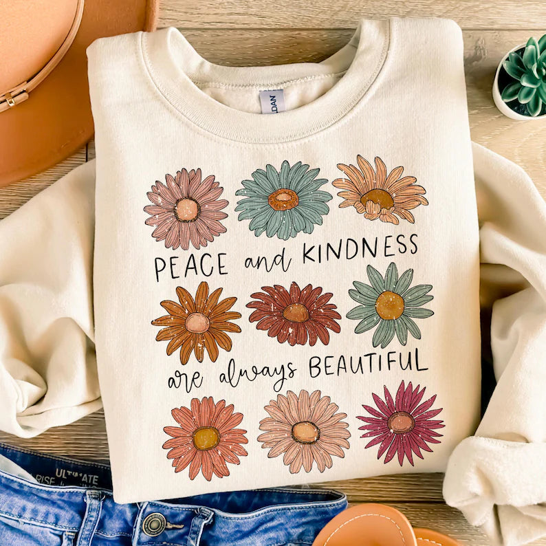 Preorder - Floral Peace and Kindness Sweat