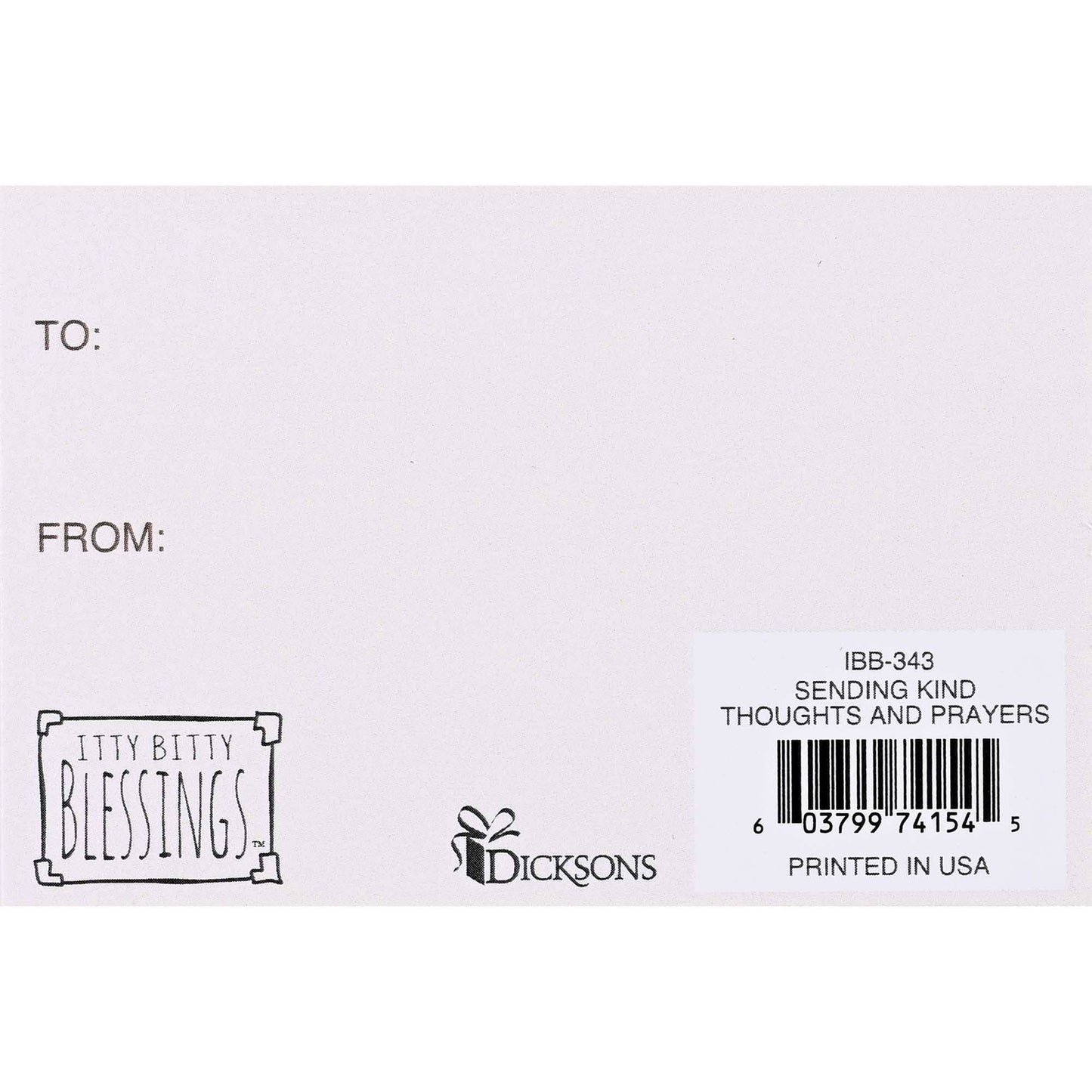 Itty Bitty Card Sending Kind Thoughts