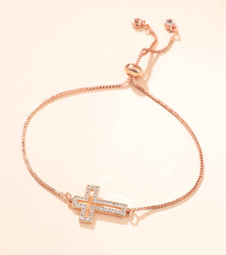 Adjustable Cross Bracelet