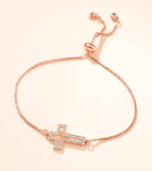 Adjustable Cross Bracelet