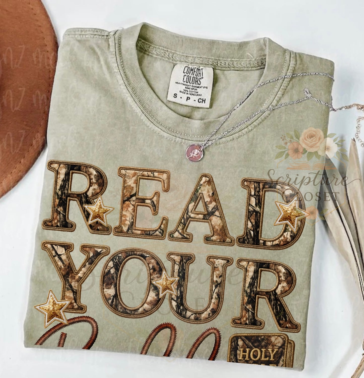 Preorder - Read Your Bible Faux Embroidery Tee