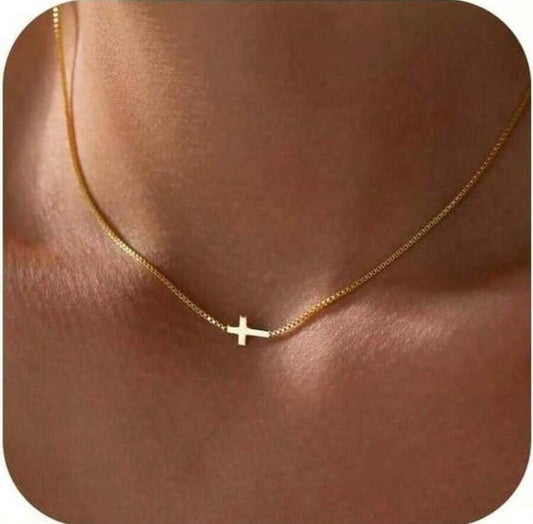 Dainty Gold Cross Necklace