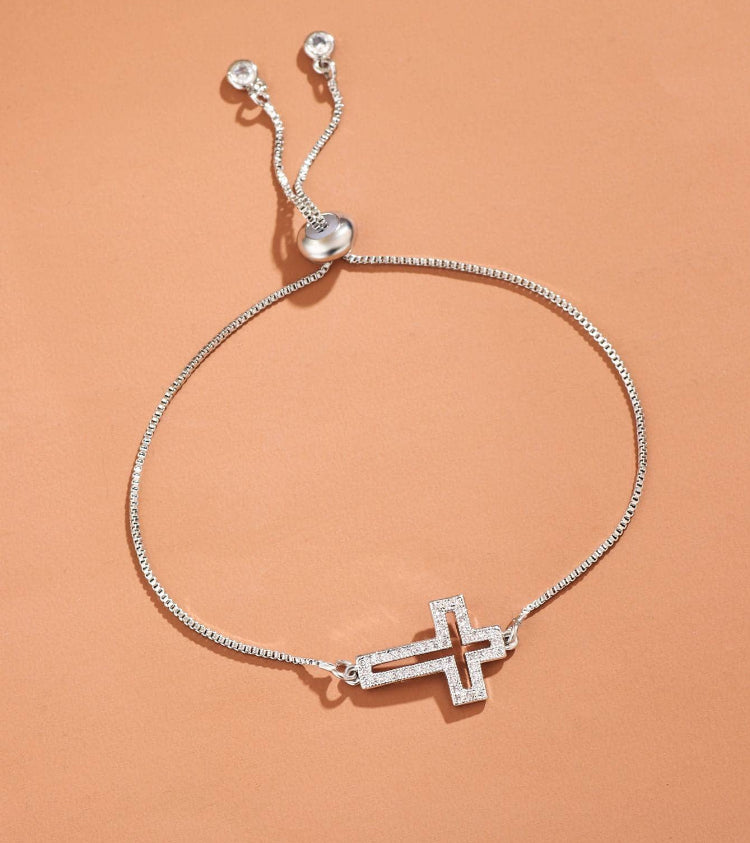 Adjustable Cross Bracelet