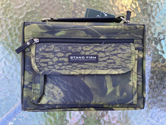 Camouflage Canvas Stand Firm Bible Case