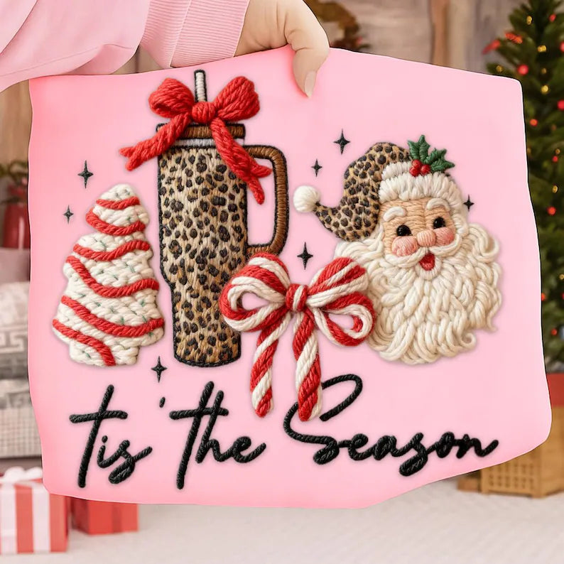 Preorder - Tis The Season Faux Yarn Tee