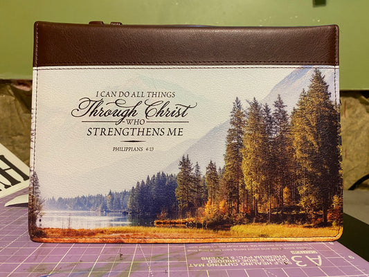 Philippians 4:13 Medium Bible Cover