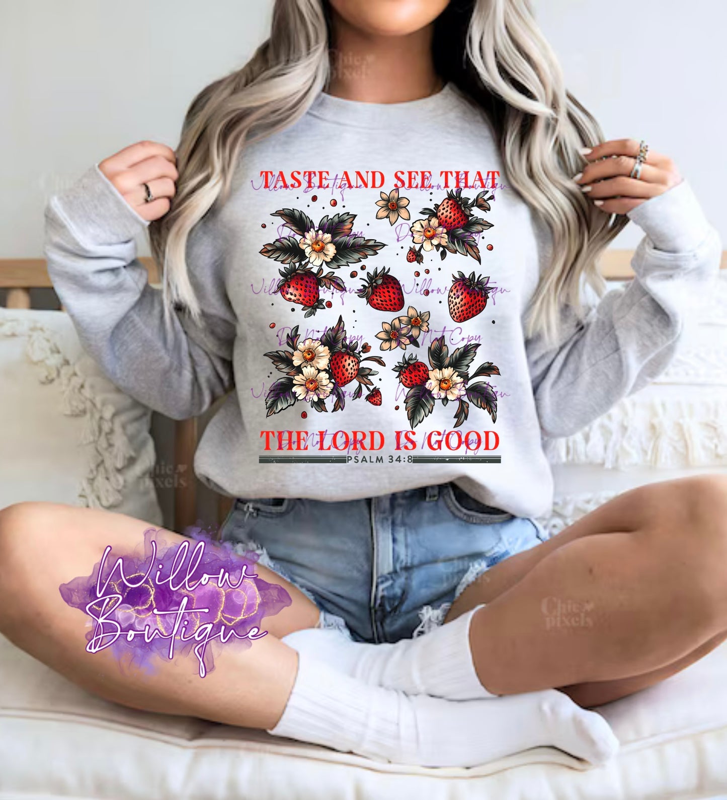 Preorder - The Lord Is Good Strawberries Sweat