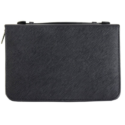 White Dove Bible Case -His love endures forever Black XL