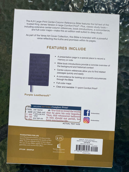 Purple Verse Art Reference Bible