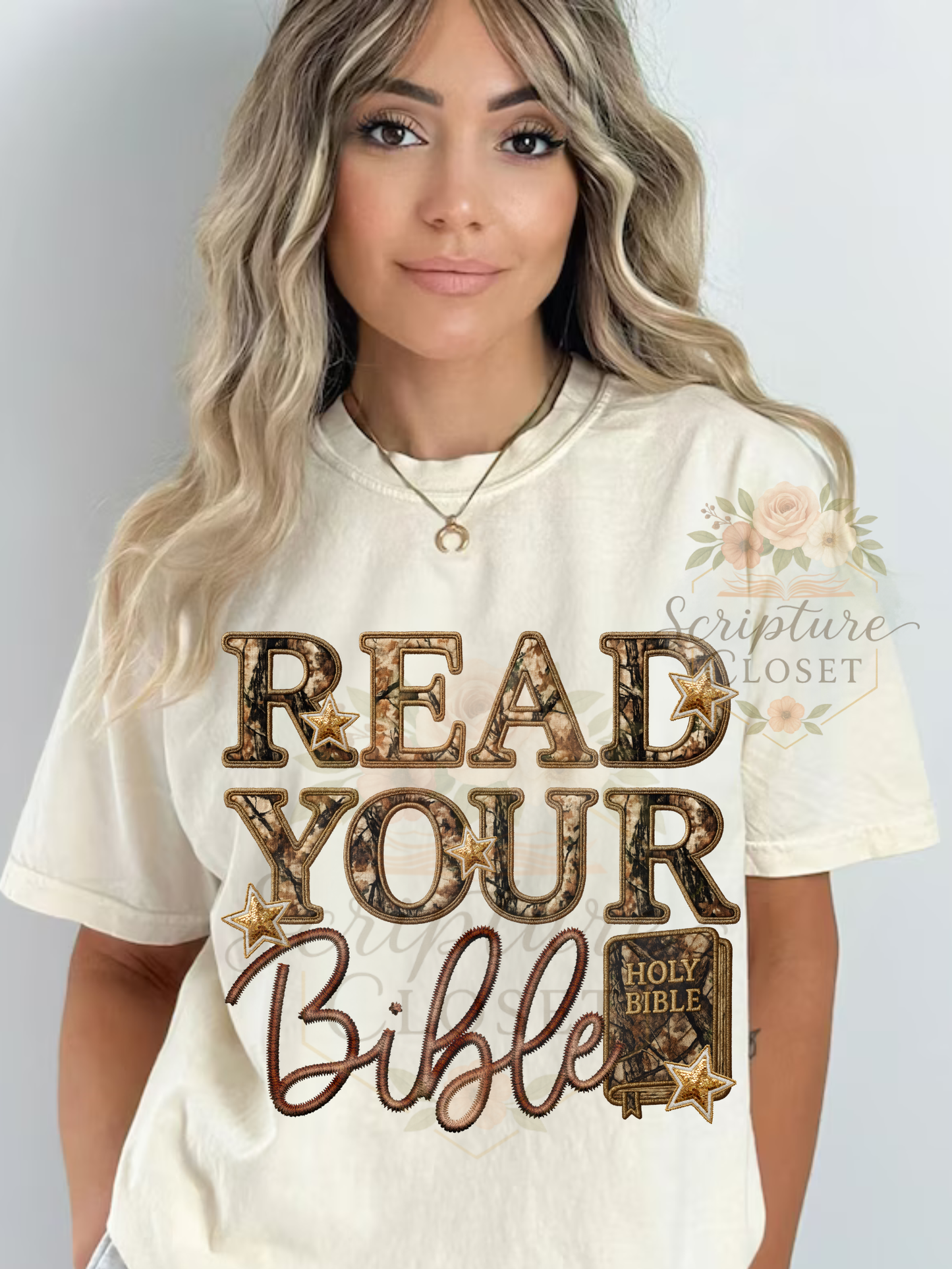 Preorder - Read Your Bible Faux Embroidery Tee