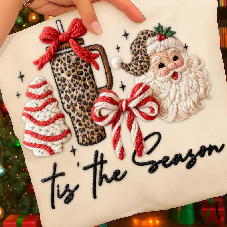 Preorder - Tis The Season Faux Yarn Tee