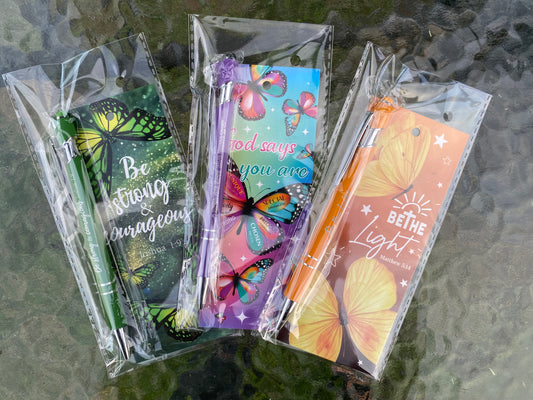 Religious Bookmark & Pen Set (random)