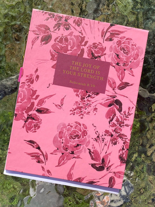 Pink Floral Nehemiah journal & Pen Set