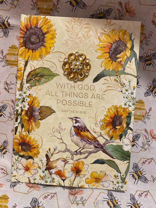 Sunflower Jeweled Journal