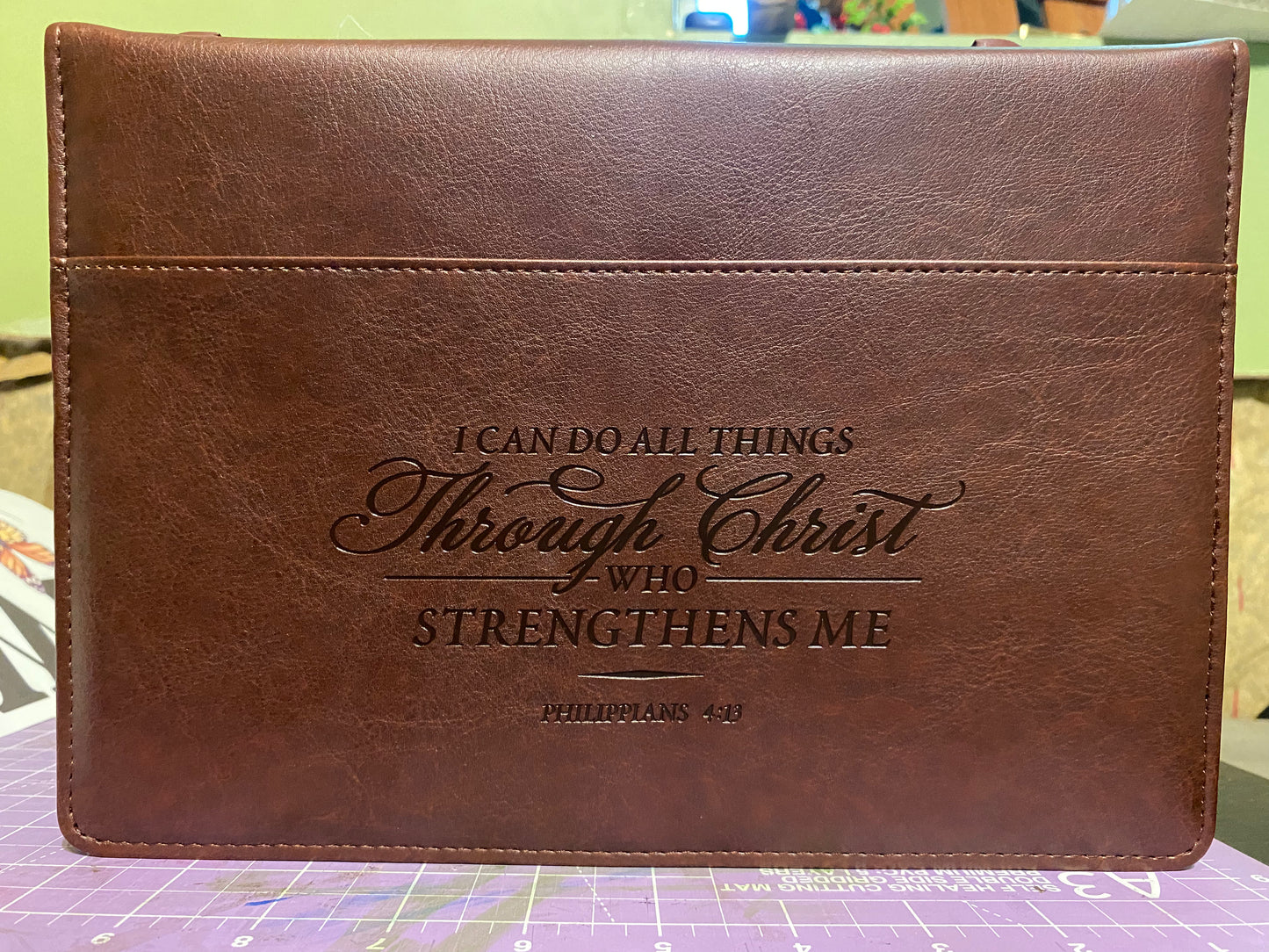 Philippians 4:13 Medium Bible Cover