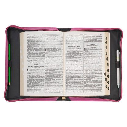 Bible Cover Fashion Pink/Flower Field Printed Amazing Grace