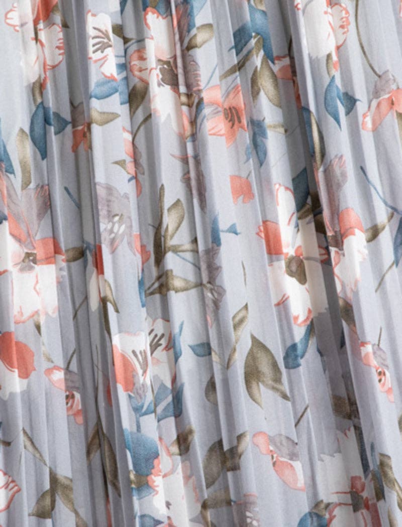 Floral A-Line Mid-Length Skirt